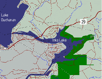 Inks Lake Map