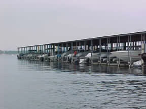 A marina on Lake Travis
