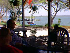 Relaxing by Lake LBJ at Sandyland